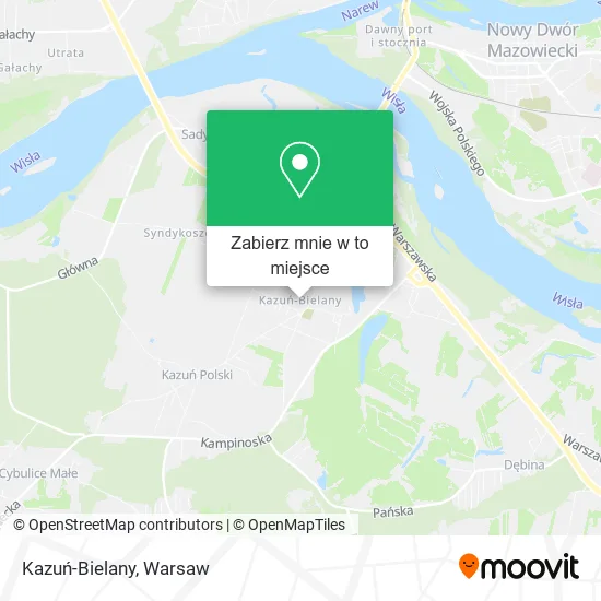 Mapa Kazuń-Bielany