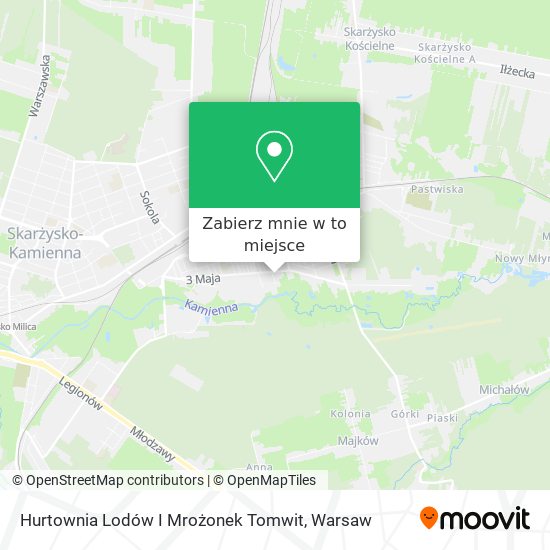 Mapa Hurtownia Lodów I Mrożonek Tomwit