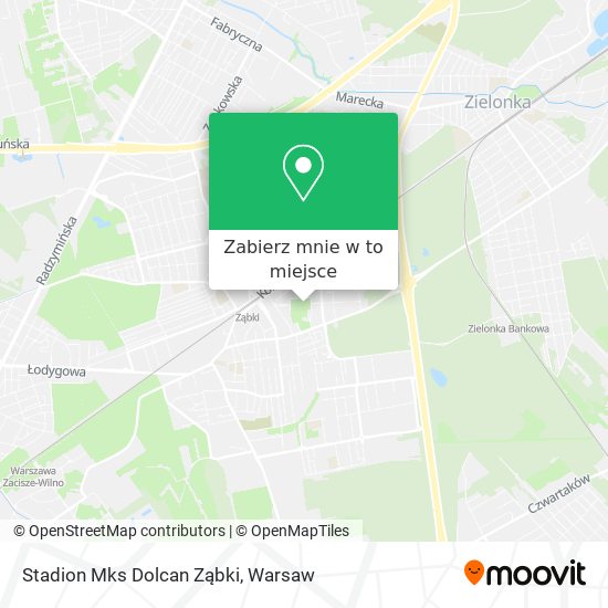 Mapa Stadion Mks Dolcan Ząbki