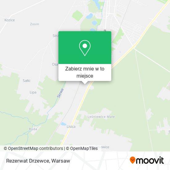 Mapa Rezerwat Drzewce