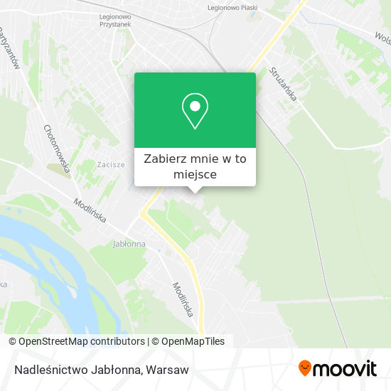 Mapa Nadleśnictwo Jabłonna