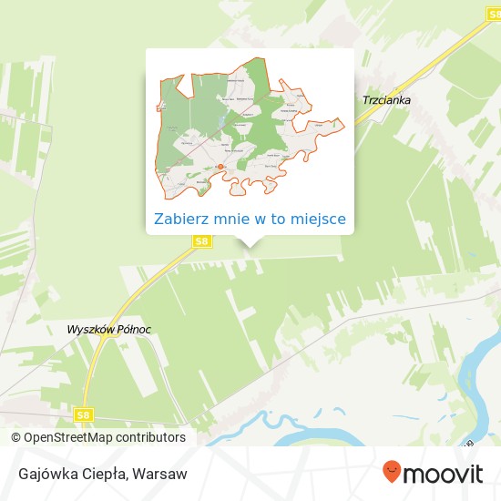 Mapa Gajówka Ciepła