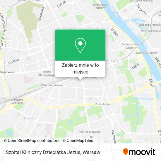 Mapa Szpital Kliniczny Dzieciątka Jezus