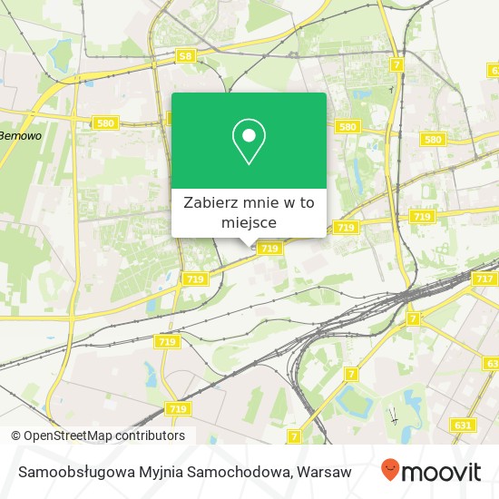 Mapa Samoobsługowa Myjnia Samochodowa