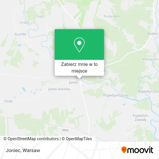Mapa Joniec