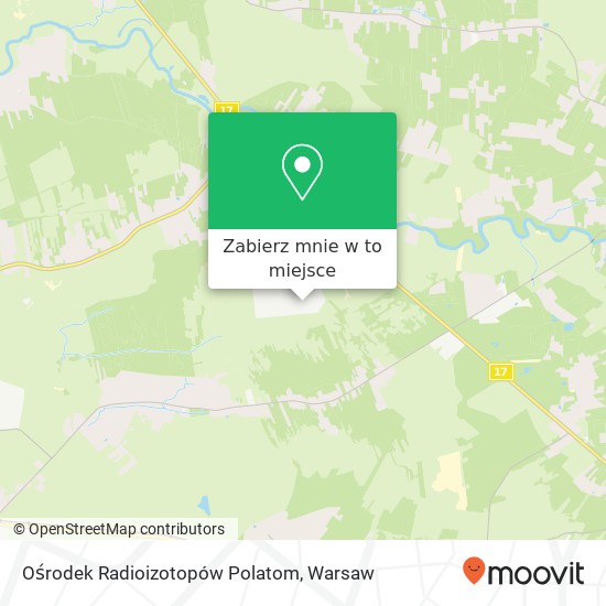 Mapa Ośrodek Radioizotopów Polatom