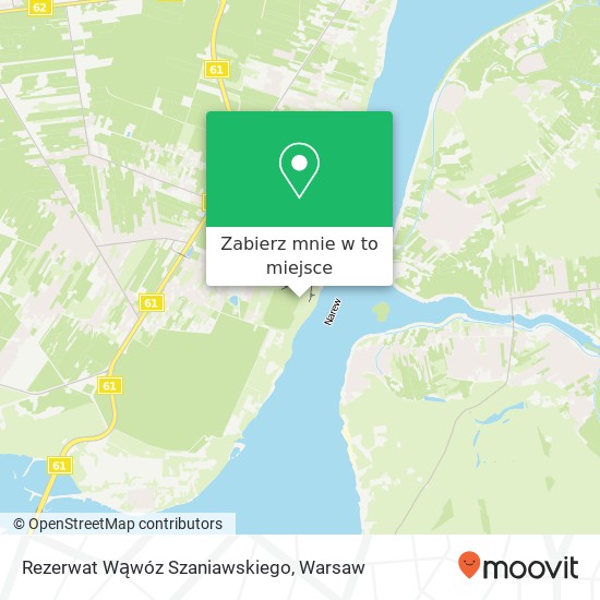 Mapa Rezerwat Wąwóz Szaniawskiego