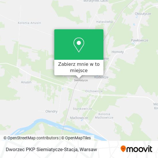 Mapa Dworzec PKP Siemiatycze-Stacja