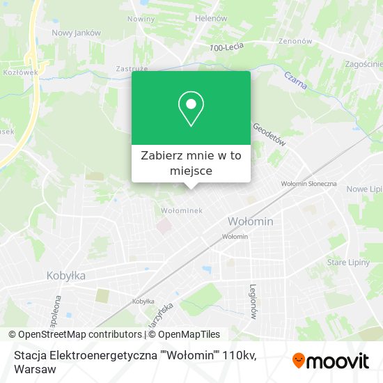 Mapa Stacja Elektroenergetyczna ""Wołomin"" 110kv