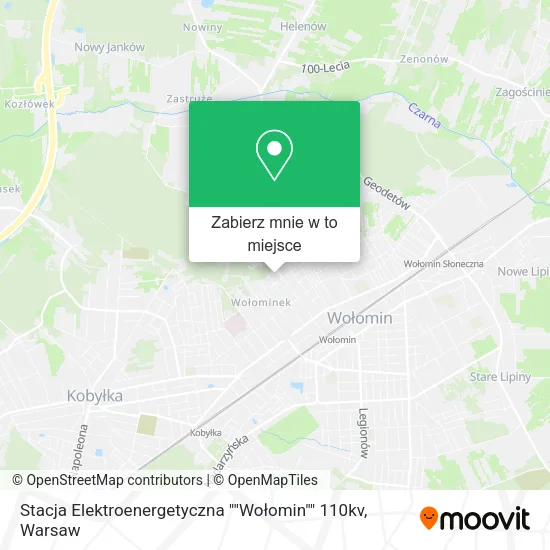 Mapa Stacja Elektroenergetyczna ""Wołomin"" 110kv