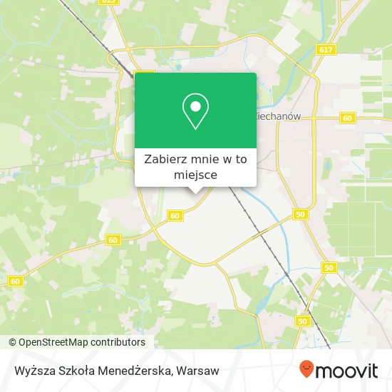 Mapa Wyższa Szkoła Menedżerska