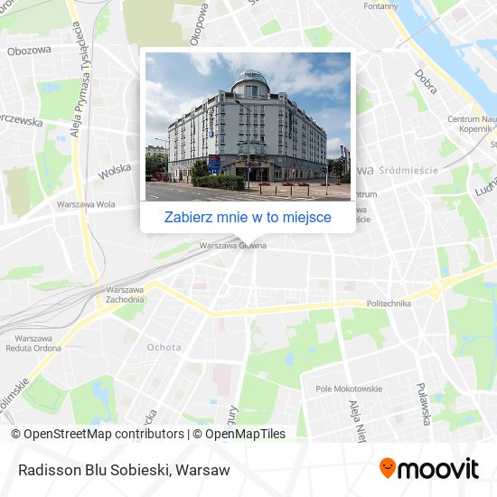 Mapa Radisson Blu Sobieski