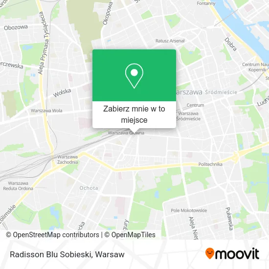 Mapa Radisson Blu Sobieski