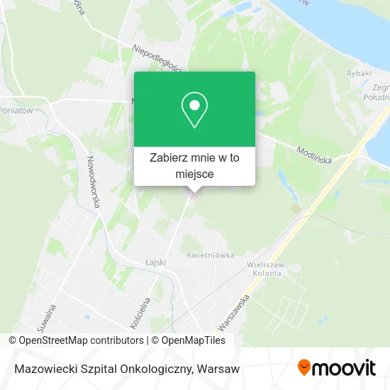 Mapa Mazowiecki Szpital Onkologiczny