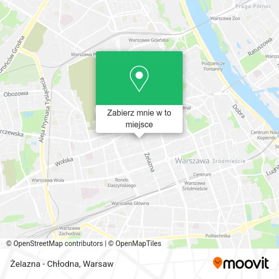 Mapa Żelazna - Chłodna
