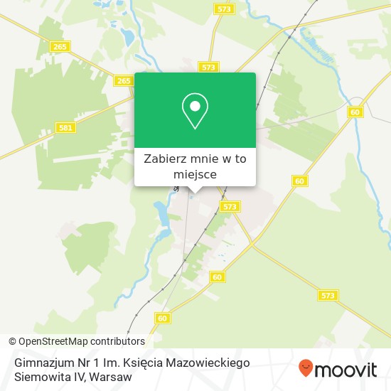 Mapa Gimnazjum Nr 1 Im. Księcia Mazowieckiego Siemowita IV