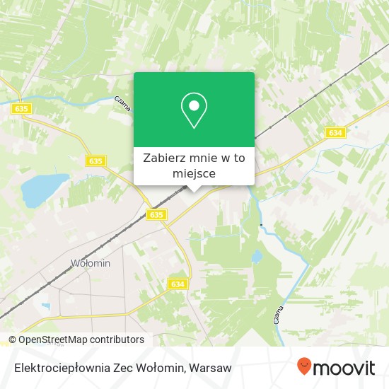 Mapa Elektrociepłownia Zec Wołomin