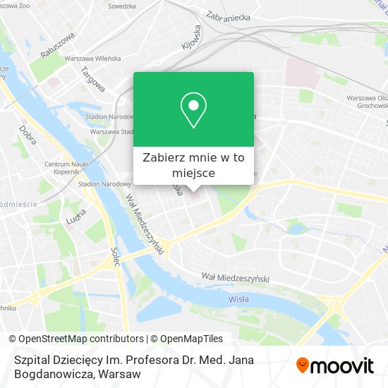 Mapa Szpital Dziecięcy Im. Profesora Dr. Med. Jana Bogdanowicza