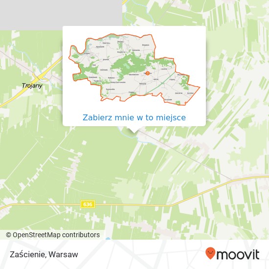 Mapa Zaścienie