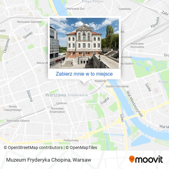 Mapa Muzeum Fryderyka Chopina