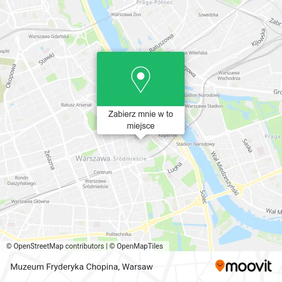 Mapa Muzeum Fryderyka Chopina