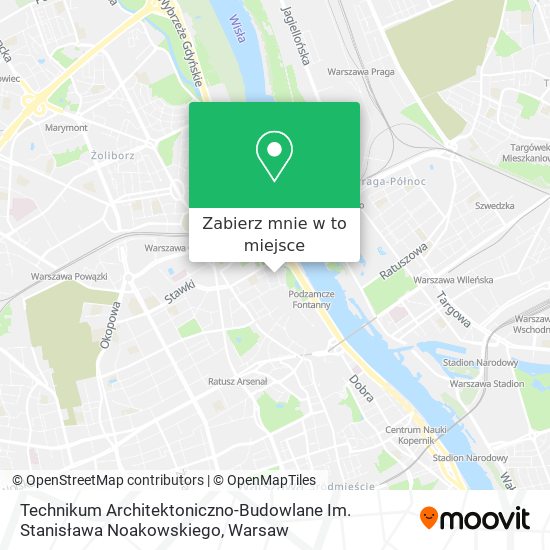 Mapa Technikum Architektoniczno-Budowlane Im. Stanisława Noakowskiego