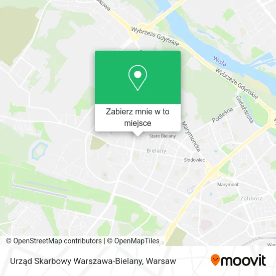 Mapa Urząd Skarbowy Warszawa-Bielany