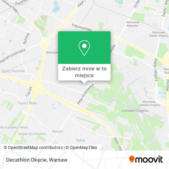 Mapa Decathlon Okęcie