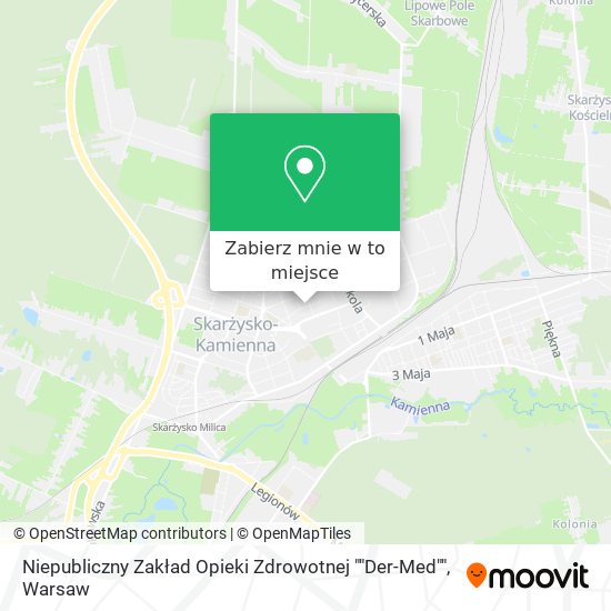 Mapa Niepubliczny Zakład Opieki Zdrowotnej ""Der-Med""