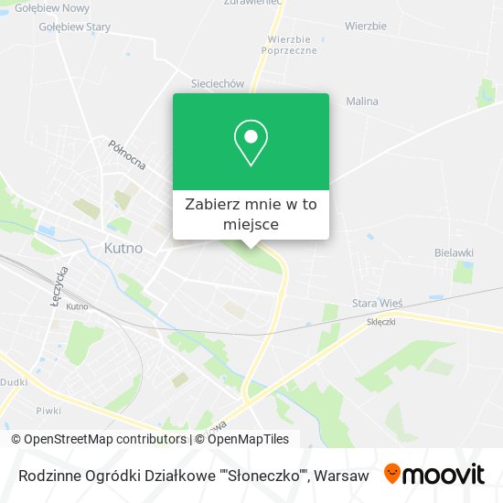 Mapa Rodzinne Ogródki Działkowe ""Słoneczko""