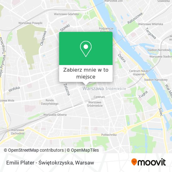 Mapa Emilii Plater - Świętokrzyska