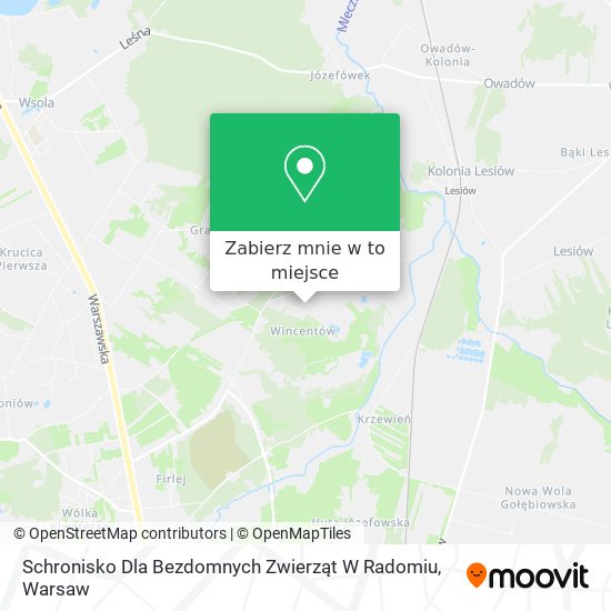 Mapa Schronisko Dla Bezdomnych Zwierząt W Radomiu