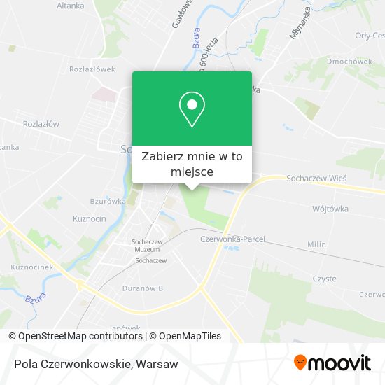 Mapa Pola Czerwonkowskie