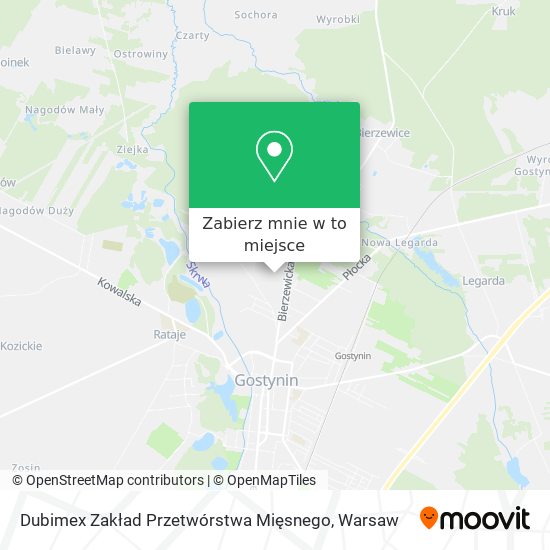 Mapa Dubimex Zakład Przetwórstwa Mięsnego