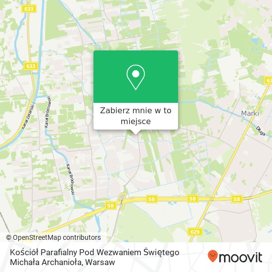 Mapa Kościół Parafialny Pod Wezwaniem Świętego Michała Archanioła