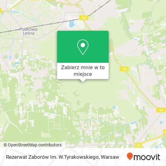 Mapa Rezerwat Zaborów Im. W.Tyrakowskiego