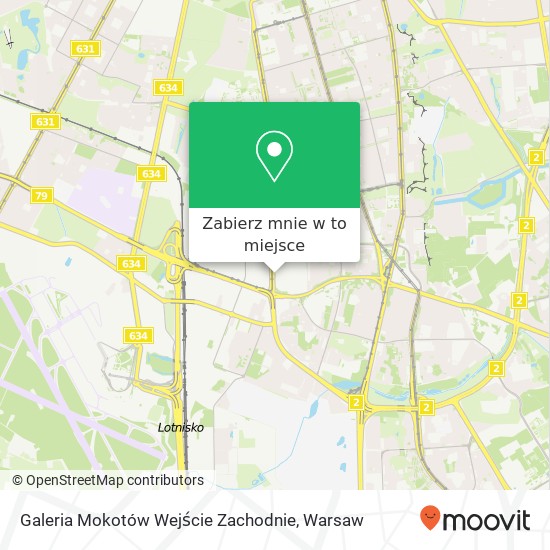 Mapa Galeria Mokotów Wejście Zachodnie