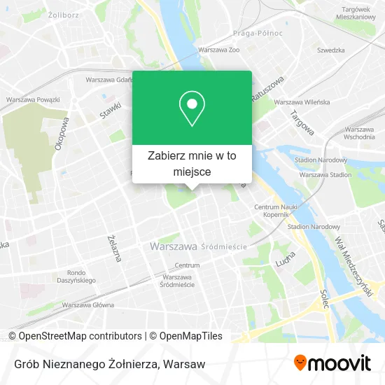 Mapa Grób Nieznanego Żołnierza