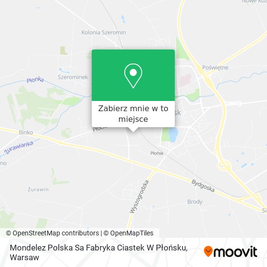 Mapa Mondelez Polska Sa Fabryka Ciastek W Płońsku