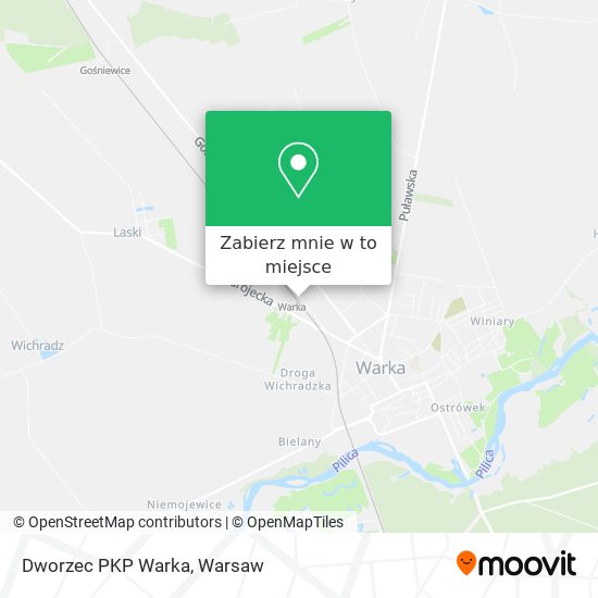 Mapa Dworzec PKP Warka