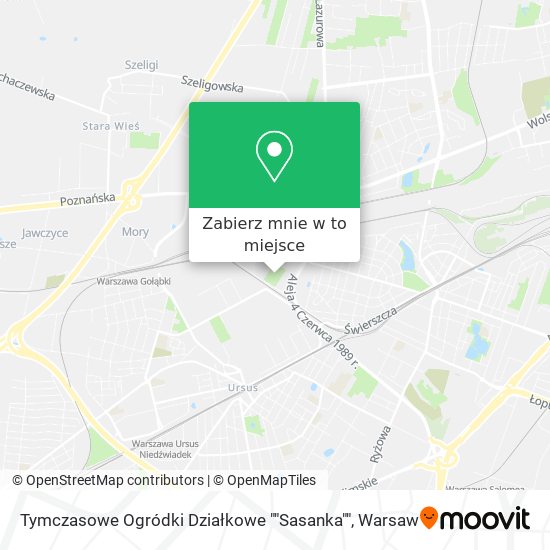 Mapa Tymczasowe Ogródki Działkowe ""Sasanka""