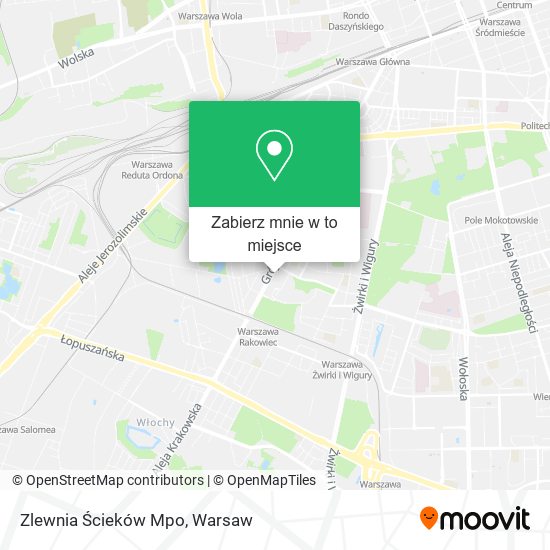 Mapa Zlewnia Ścieków Mpo