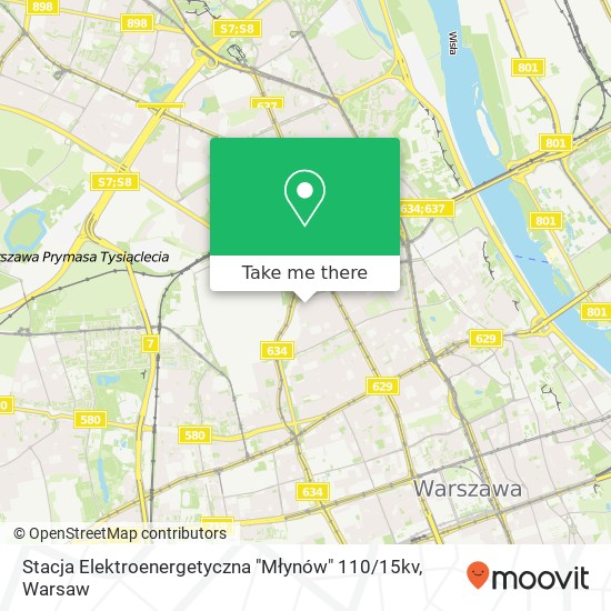 Mapa Stacja Elektroenergetyczna "Młynów" 110 / 15kv