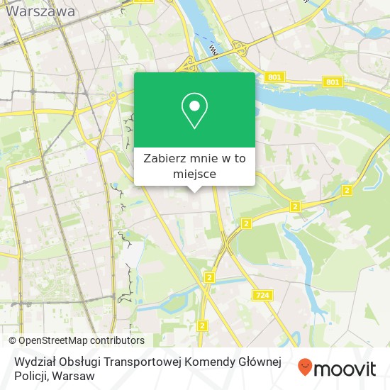 Mapa Wydział Obsługi Transportowej Komendy Głównej Policji