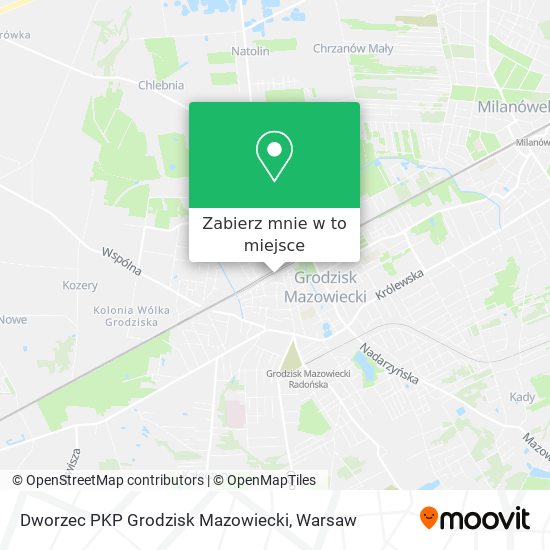 Mapa Dworzec PKP Grodzisk Mazowiecki