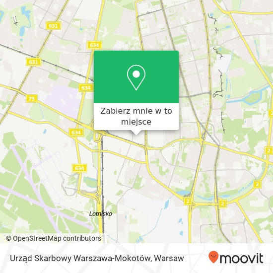 Mapa Urząd Skarbowy Warszawa-Mokotów