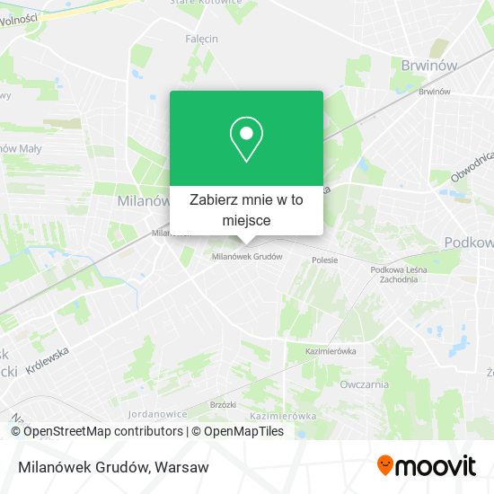 Mapa Milanówek Grudów