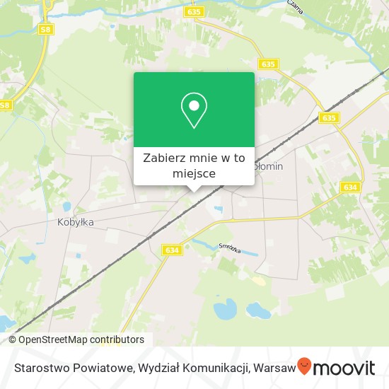 Mapa Starostwo Powiatowe, Wydział Komunikacji