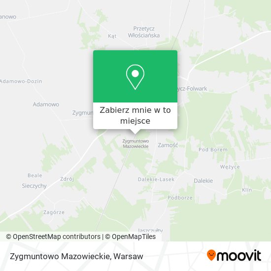 Mapa Zygmuntowo Mazowieckie