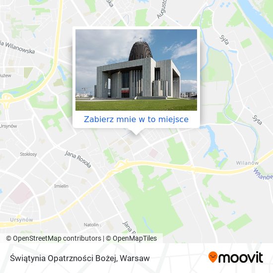 Mapa Świątynia Opatrzności Bożej